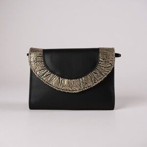 Elegant Black and Gold Clutch